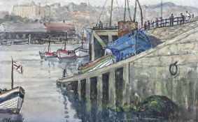S.G. Saunders (British fl. 1930-40): Scarborough Harbour