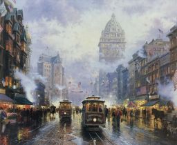 Thomas Kinkade (American 1958-2012): 'San Francisco - Market Street'