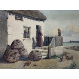 M Senior (British Early 20th century): Fisherwives Looking to Sea