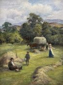 English School (Early 20th century): Haymaking