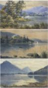 Mary Backhouse Bigland (British 1844-1908): 'Coniston' and 'Slopes of Skiddaw from Bassenthwaite'