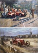 Alan Fearnley (British 1942-): 'The Birth of the Prancing Horse' and 'Early Start'