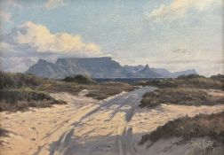 Hannes Meintjes (South African 1944-): Road towards the Mountains