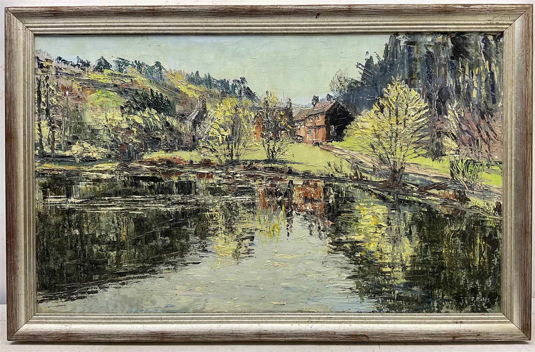 F Potts (British 20th century): River Reflections - Image 2 of 4