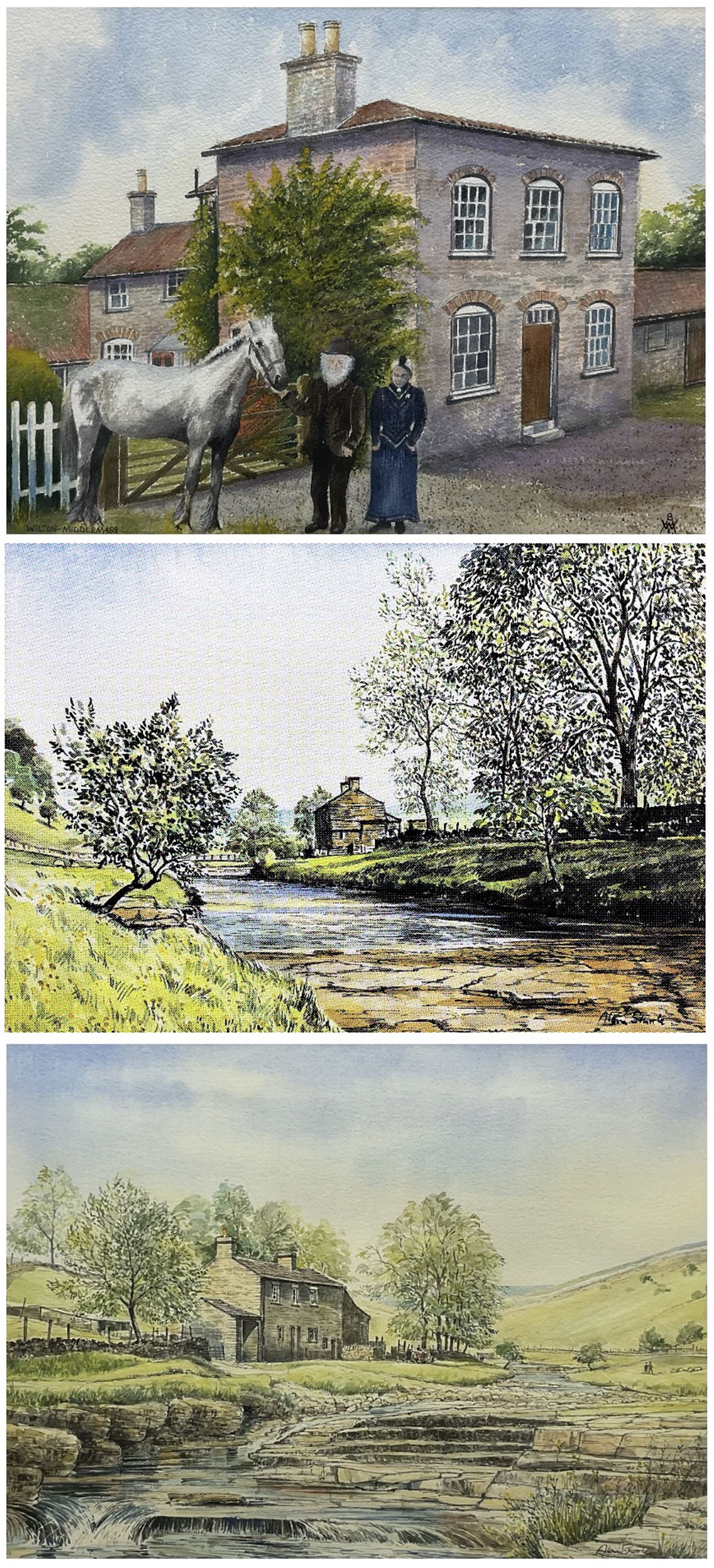 Alan Stuttle (British 1939-): Rural River Landscape