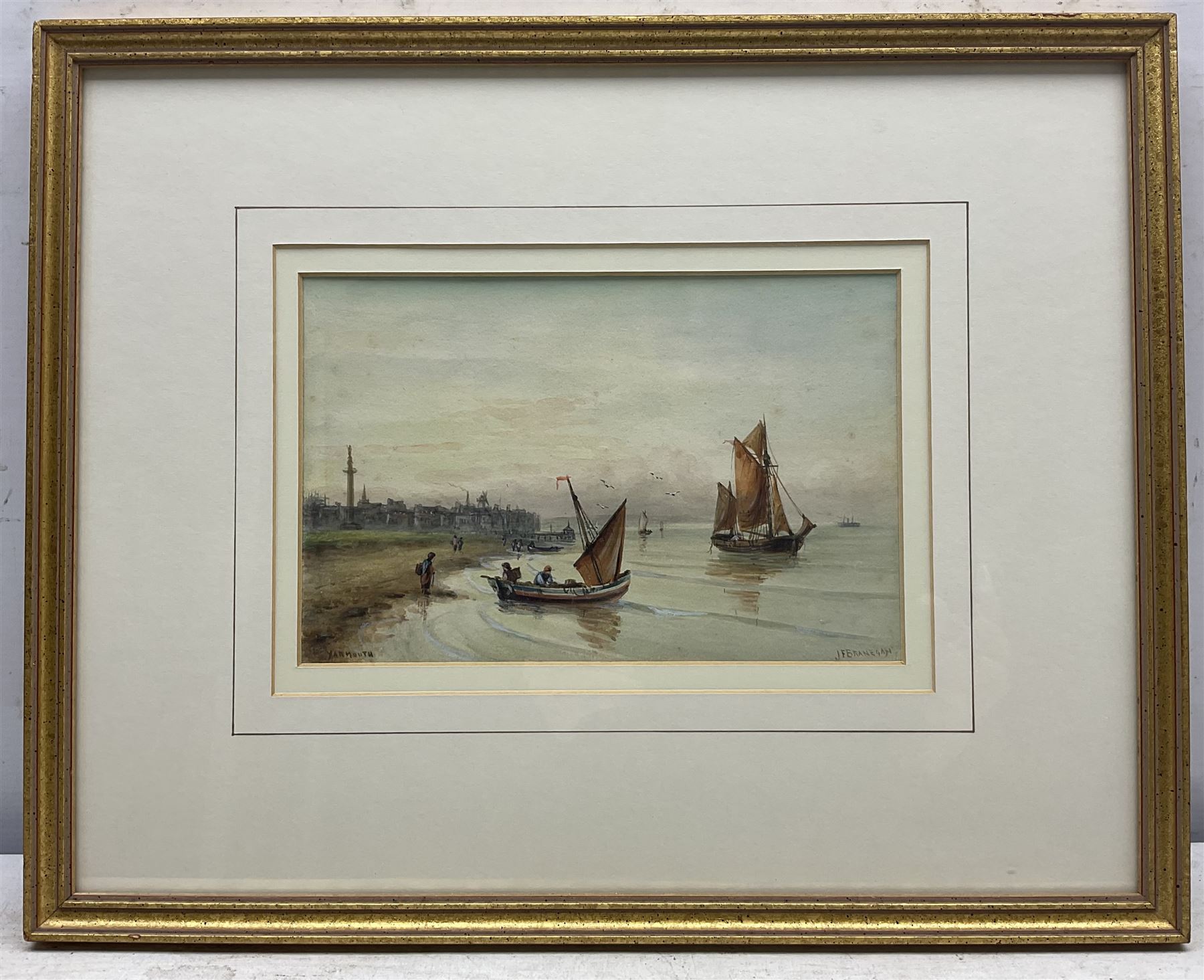 John Francis Branegan (British 1843-1909): 'Yarmouth' - Image 2 of 2