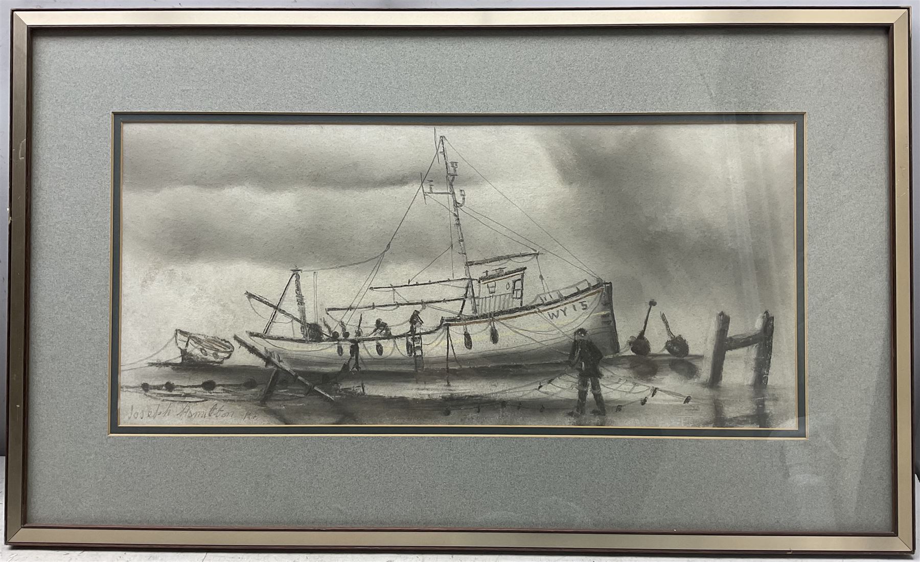 Joseph Hamilton (British 20th Century): Mooring Ships - Image 5 of 7