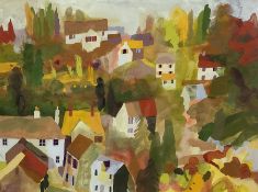 Richard Tuff (British 1965-): 'Houses on the Hill'