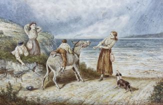 After Myles Birket Foster (British 1825-1899): 'The Donkey that Wouldn't Go'