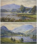 Mary Backhouse Bigland (British 1844-1908): 'Grasmere' and 'Rydale Water and Nab Cottage'