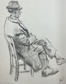 Joan M Pook (British 1927-2011): 'In the Surgery' - Seated Gentleman