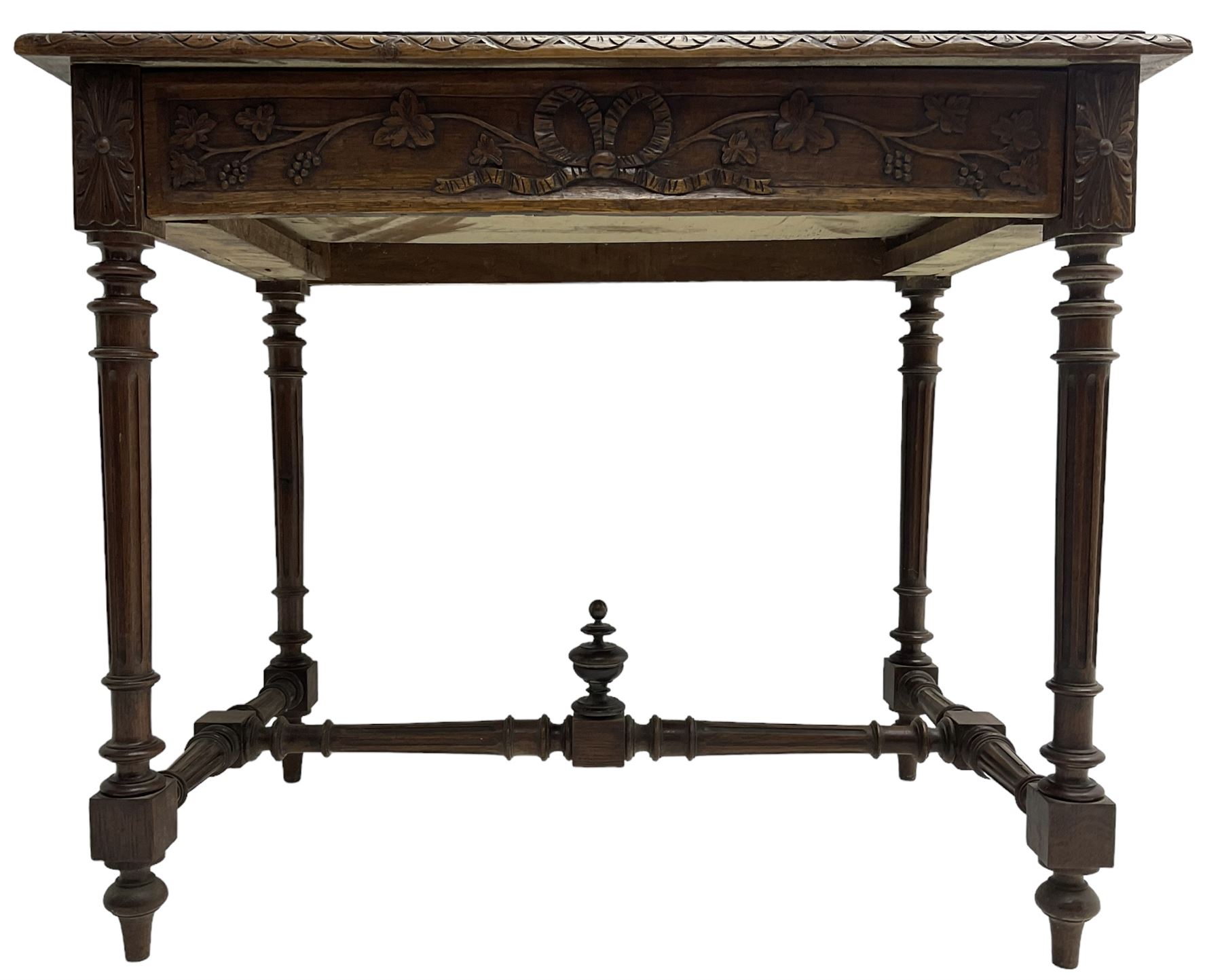 19th century walnut side table - Image 6 of 6