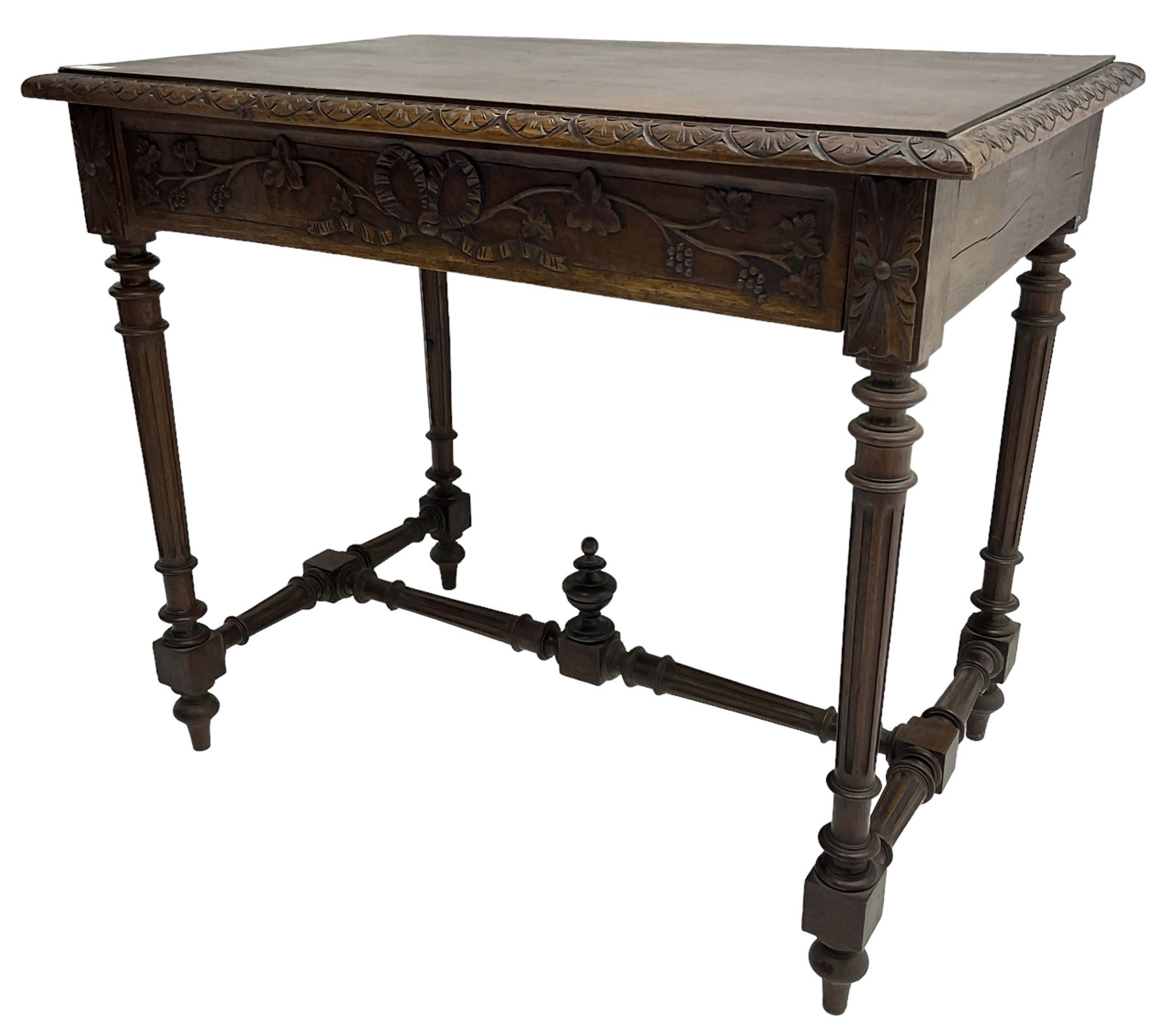 19th century walnut side table - Image 4 of 6