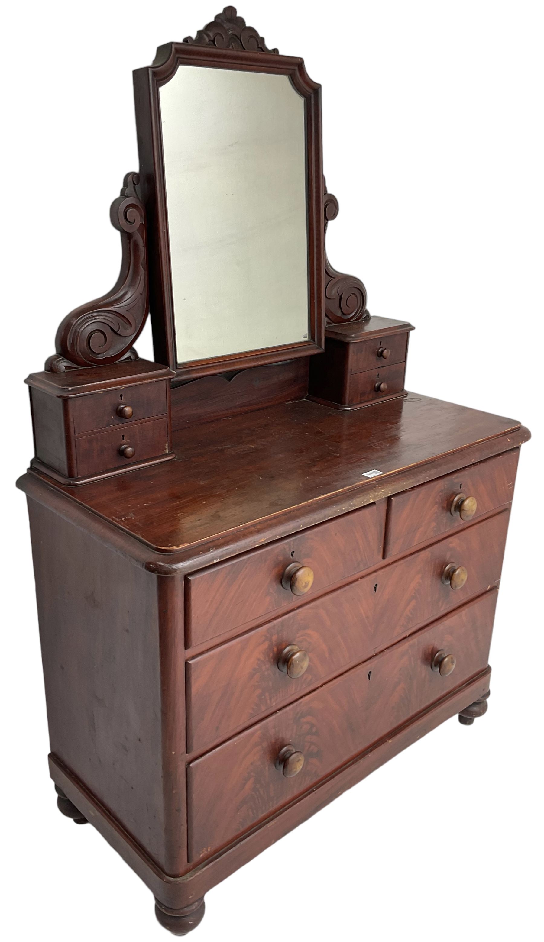 Victorian scumbled pine dressing chest - Image 4 of 8