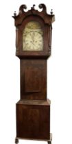 Late 19th century mahogany 8-day Yorkshire longcase clock c 1880