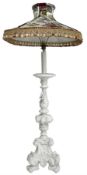 White painted Italian Baroque design standard lamp