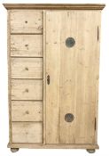 19th century stripped pine larder cupboard