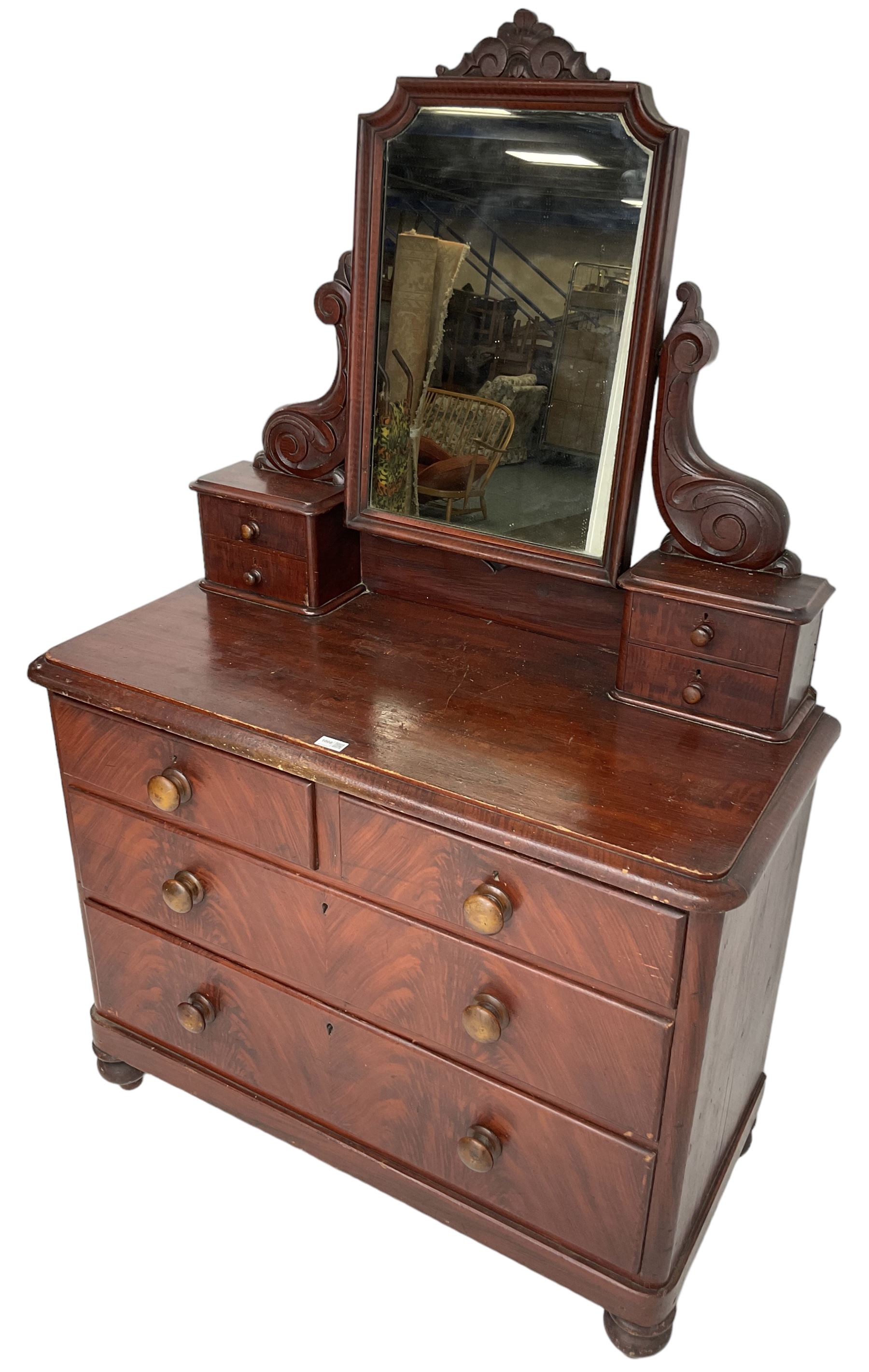 Victorian scumbled pine dressing chest - Image 7 of 8
