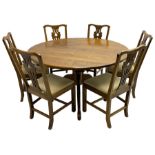 David Shackleton of Snainton - circular figured elm dining table