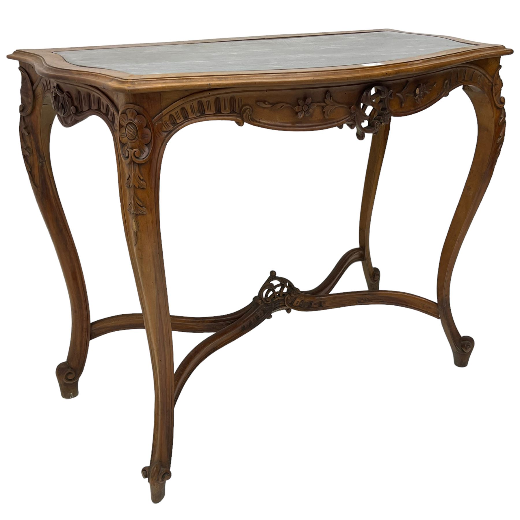 Louis Philippe design walnut console table - Image 4 of 8