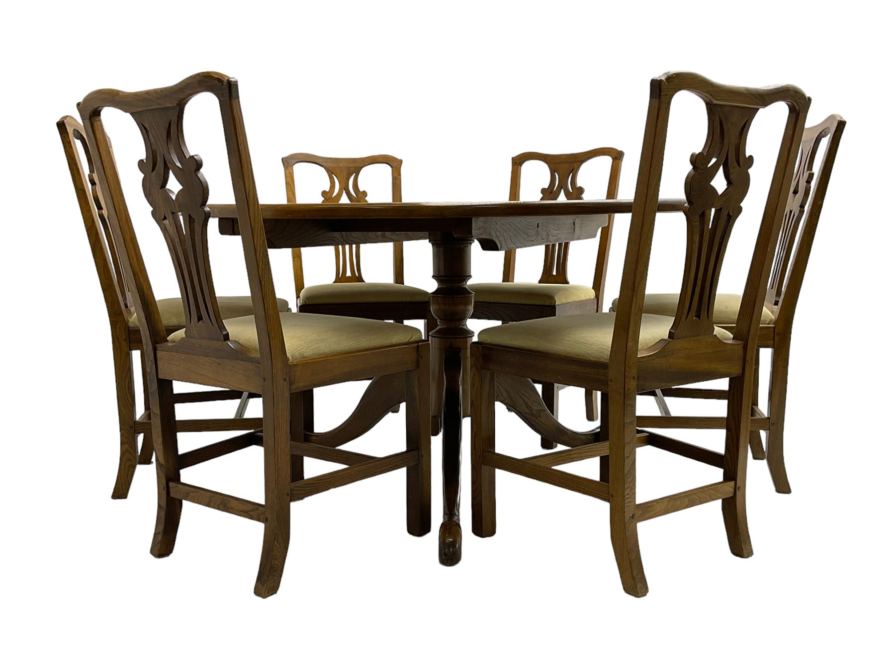 David Shackleton of Snainton - circular figured elm dining table - Image 10 of 12