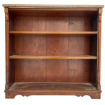 Late Victorian mahogany open bookcase