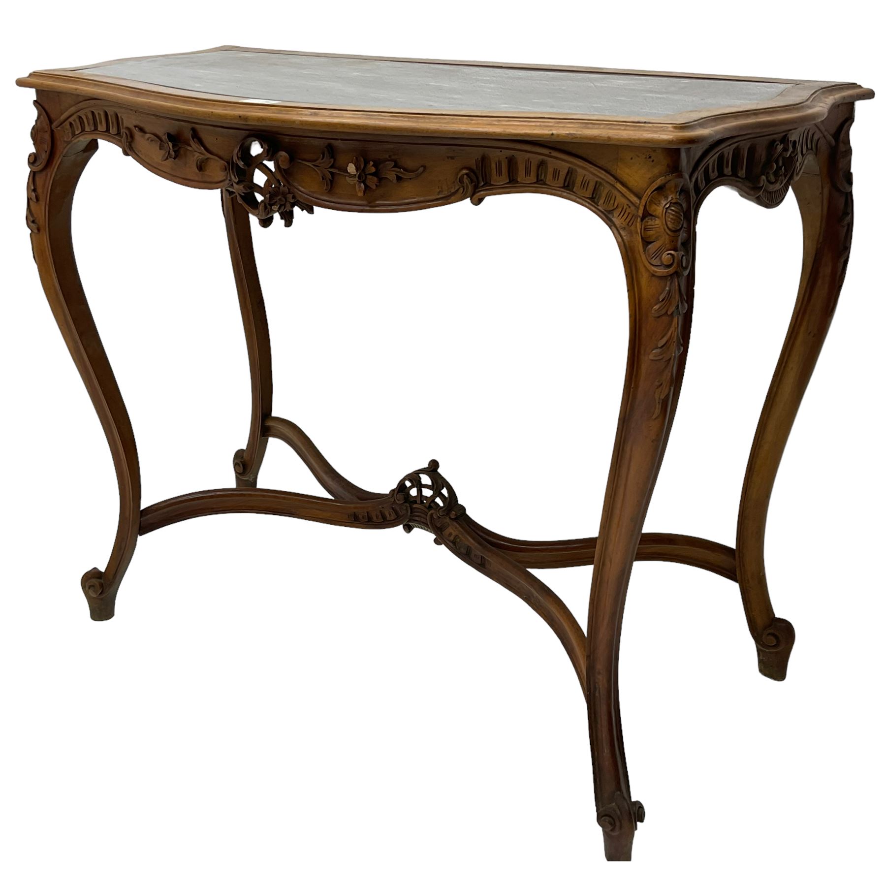 Louis Philippe design walnut console table - Image 6 of 8