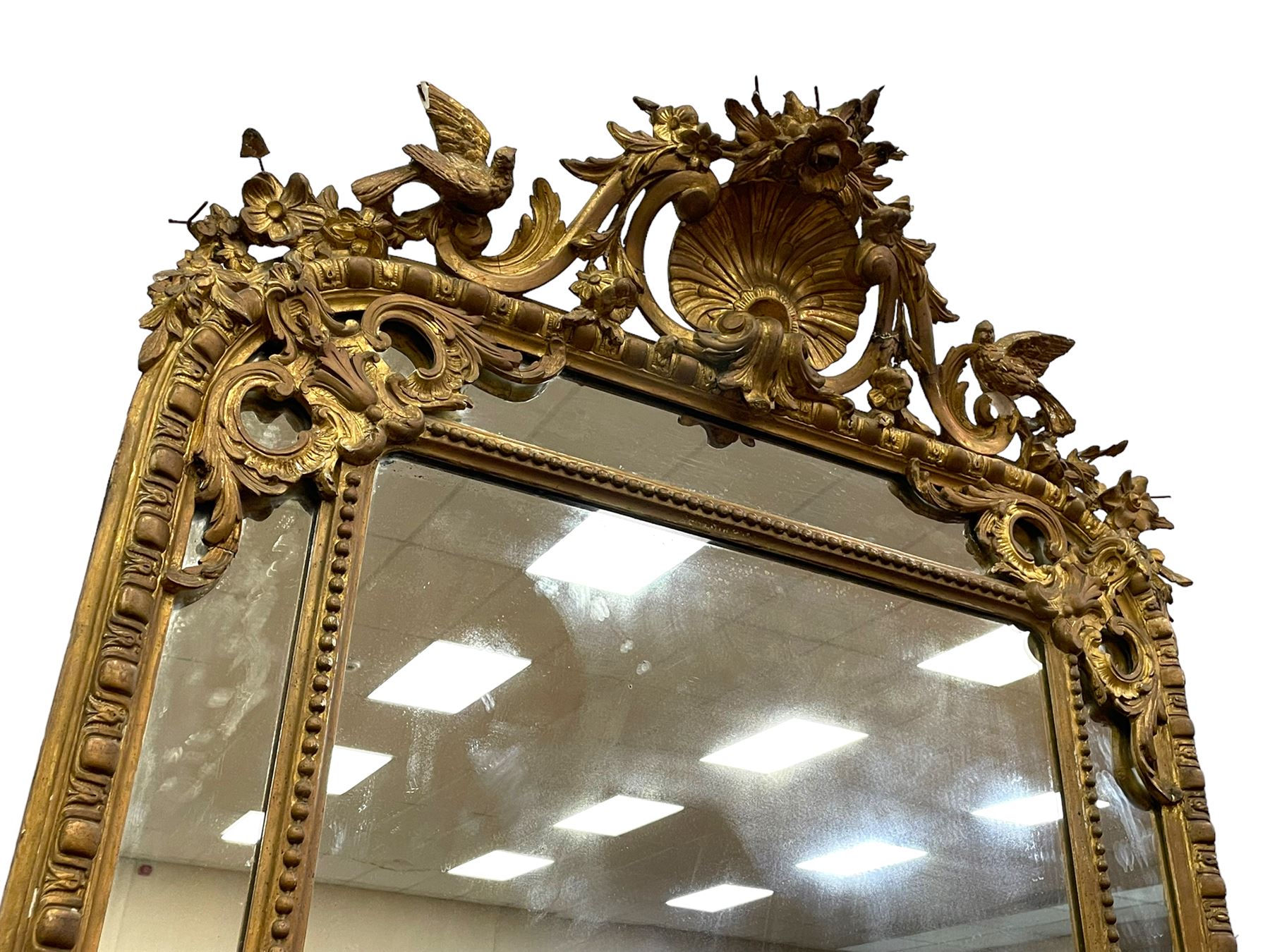 19th century giltwood and gesso console table and mirror - Image 6 of 12
