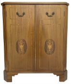 John More of Scarborough - Edwardian Revival 'Canterbury Cabinet' inlaid mahogany cabinet