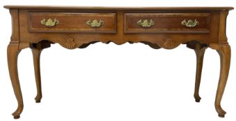 Georgian design walnut console table