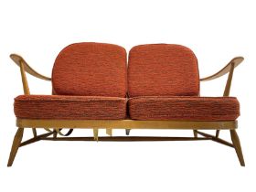 Ercol - circa. 1960s 'Windsor' two-seat Windsor settee