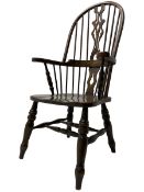 Stained beech Windsor armchair
