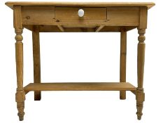 Pitch pine side table or washstand