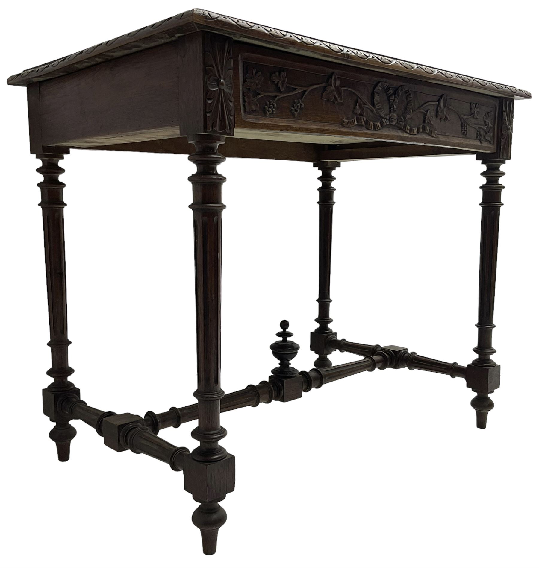 19th century walnut side table - Image 3 of 6