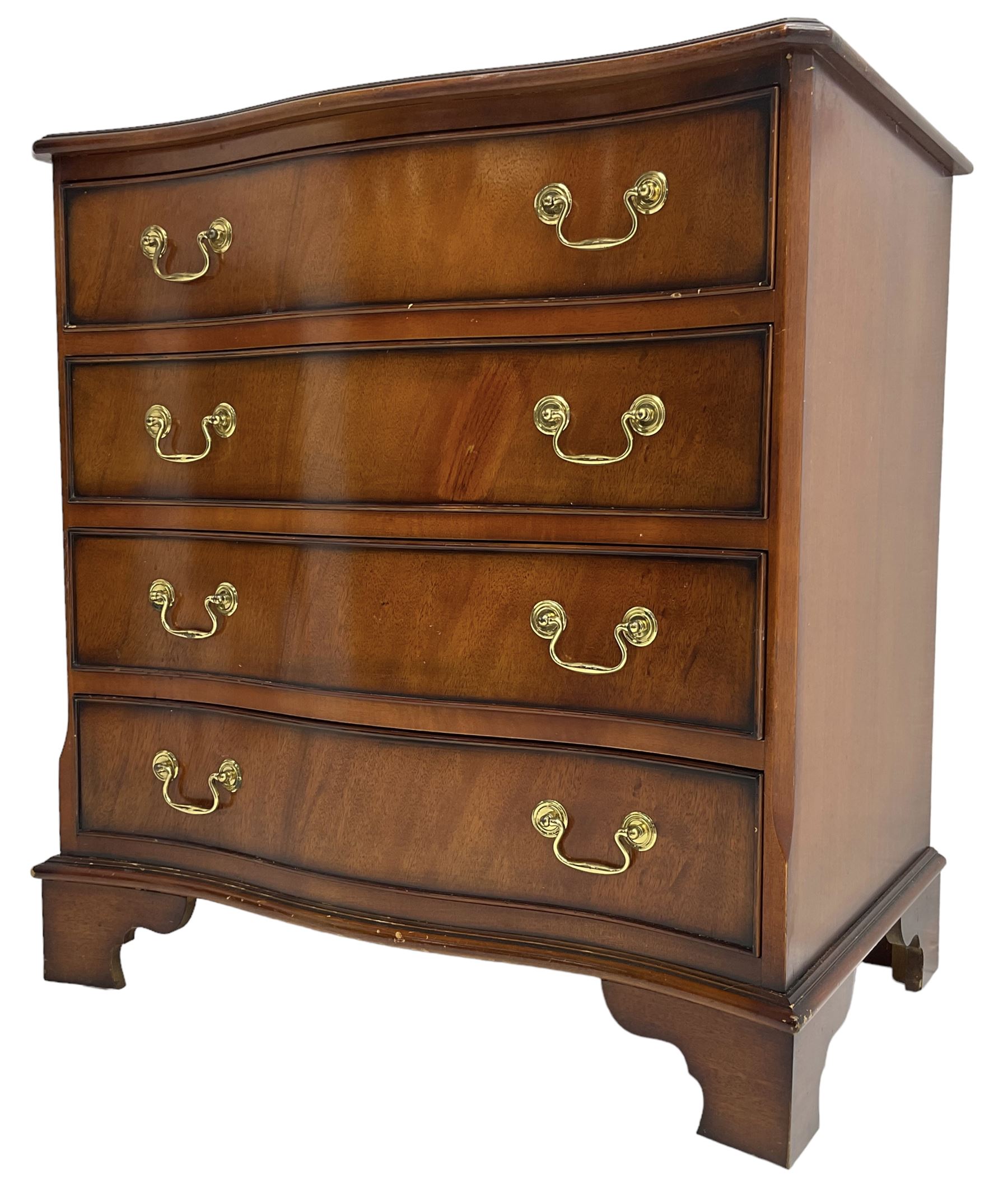 Georgian design mahogany serpentine chest - Image 2 of 8