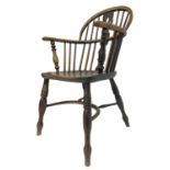 19th century elm and ash Windsor armchair