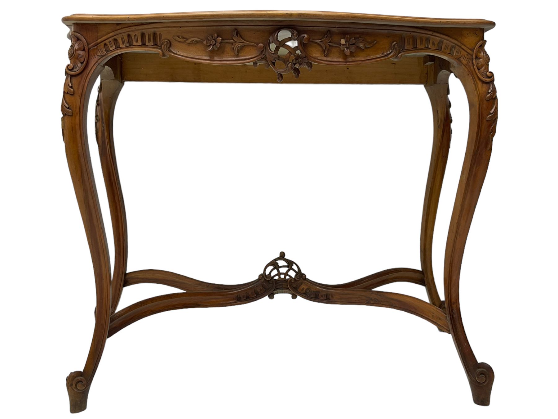 Louis Philippe design walnut console table - Image 7 of 8