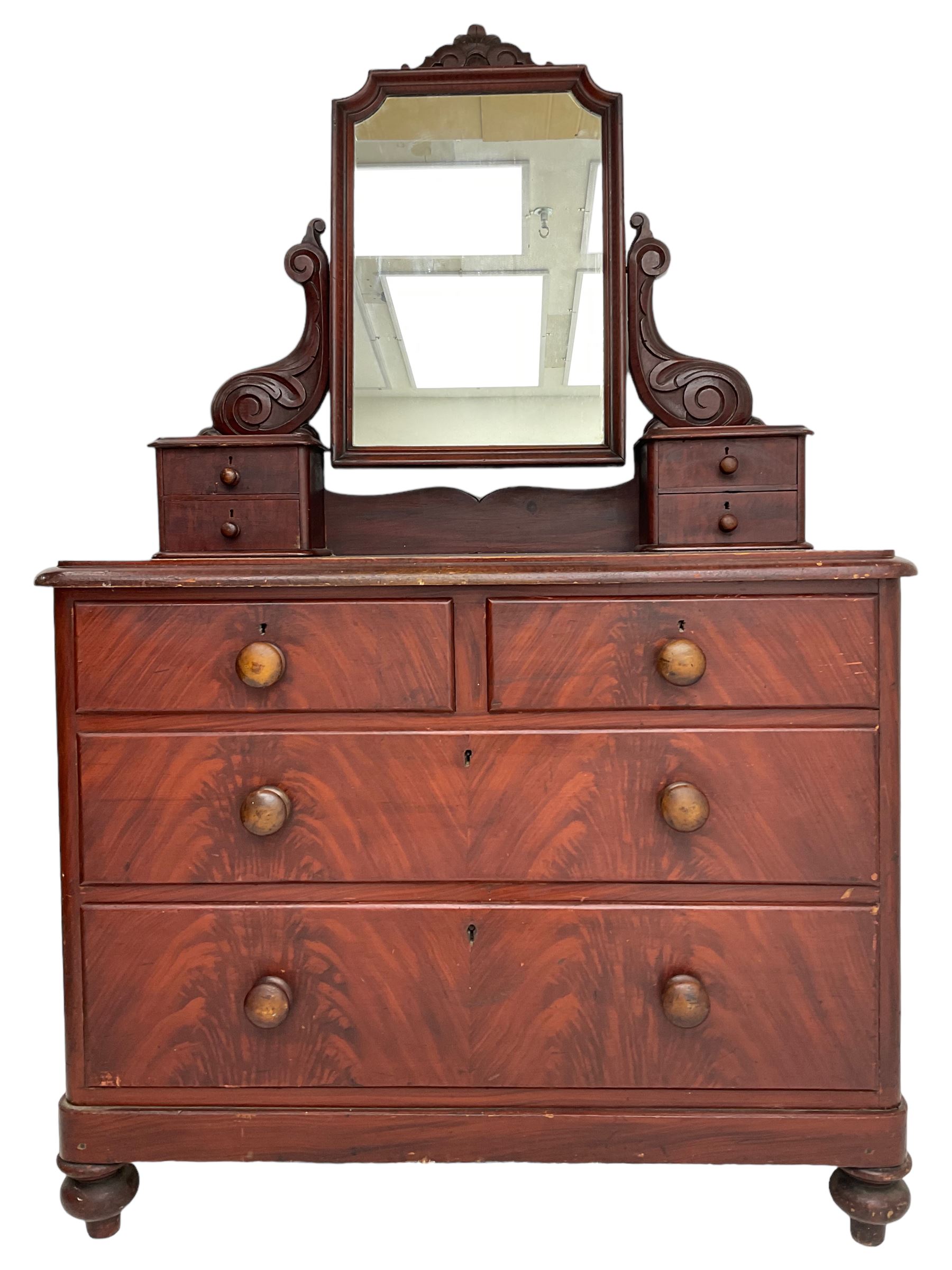 Victorian scumbled pine dressing chest - Image 5 of 8