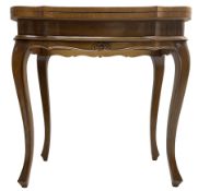 French design inlaid mahogany games table