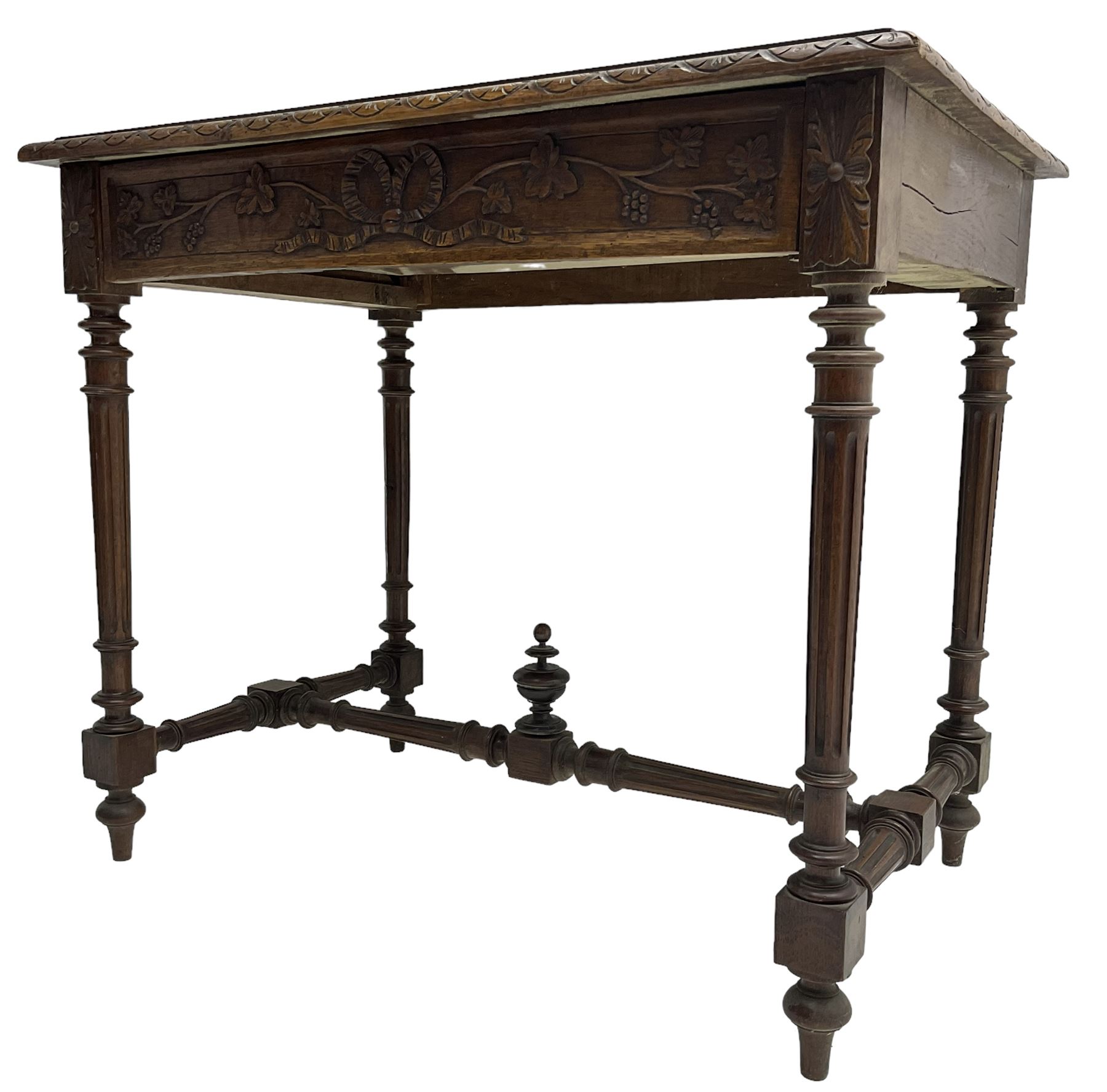 19th century walnut side table - Image 5 of 6