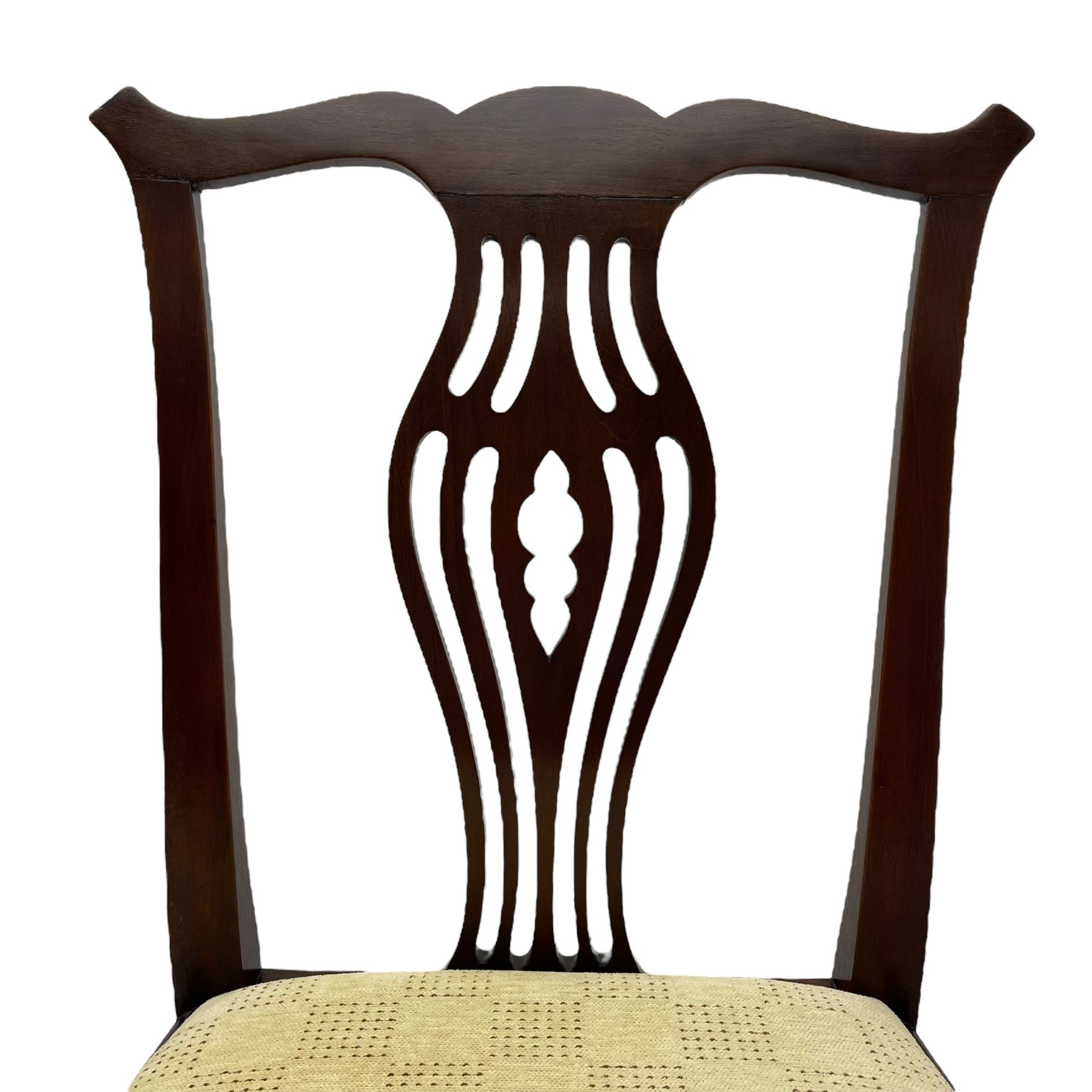 Set six (1+5) George III design mahogany dining chairs - Image 6 of 12