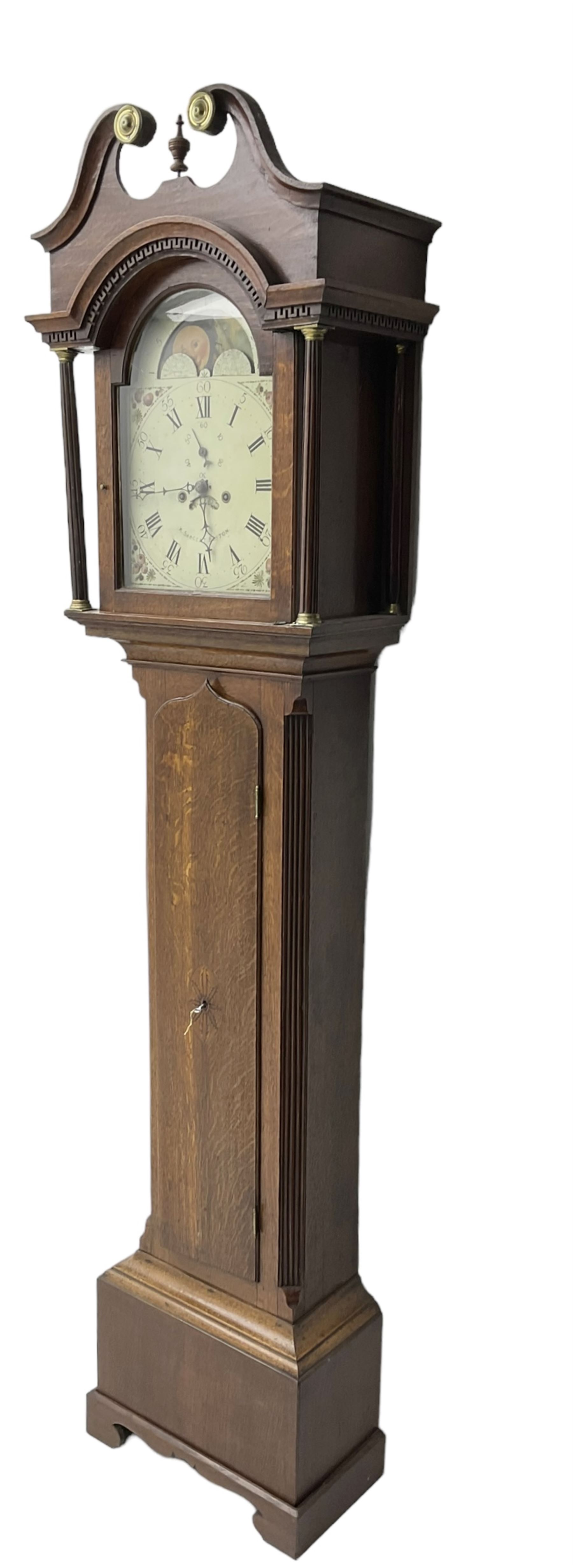 W Sargent of Boston (Lincs) - late 18th century oak cased 8-day longcase clock - Image 2 of 7