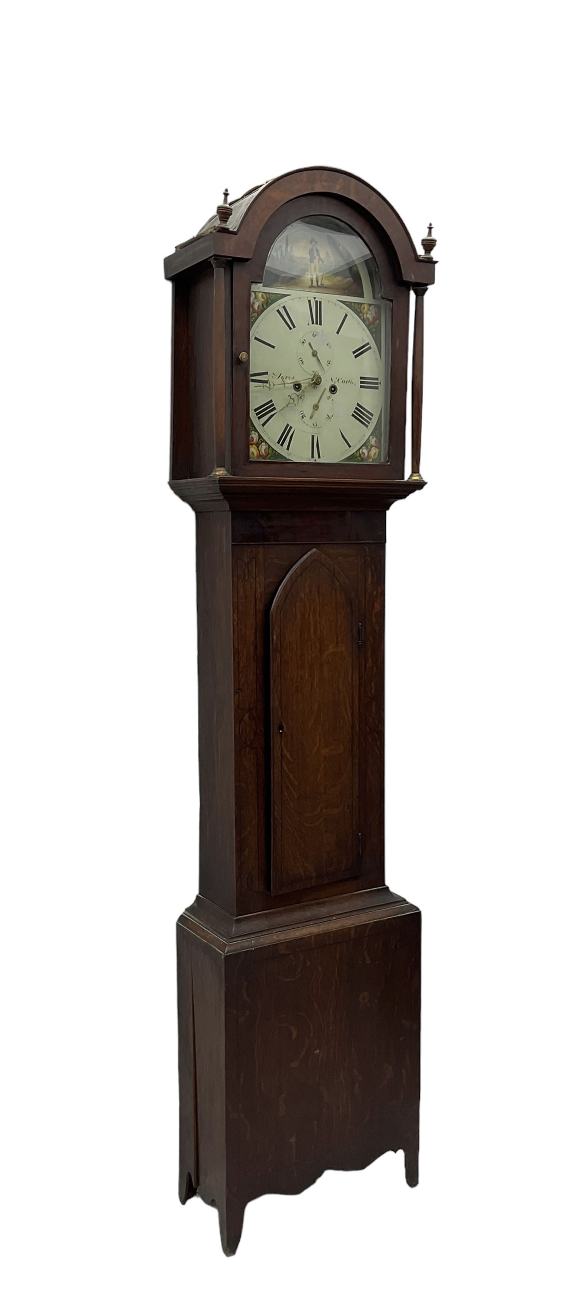 Ayers of Newcastle - 19th century oak cased 8 day longcase clock c1850 - Image 2 of 6