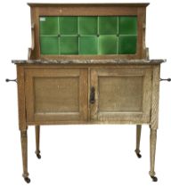 Edwardian oak washstand