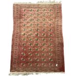 Afghan Bokhara red ground rug