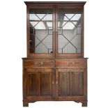 Acorn Industries - Georgian design mahogany bookcase on cupboard