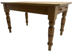 20th century traditional pine farmhouse kitchen table
