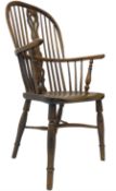 19th century yew wood and elm Windsor chair