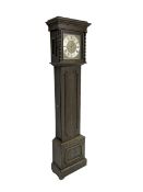 Early 20th century German oak cased 8-day longcase clock