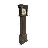 Early 20th century German oak cased 8-day longcase clock